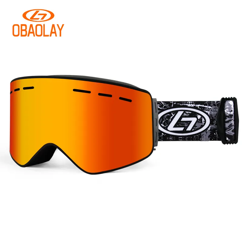 Gafas de deportes de nieve, gafas de esquí de protección fuerte Anti-UV personalizadas, gafas de esquí magnéticas, novedad, superventas, venta al por mayor