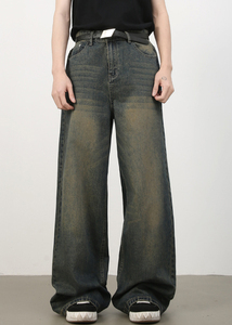 <span class=keywords><strong>Jeans</strong></span> da <span class=keywords><strong>Uomo</strong></span> alla Moda in Denim Personalizzati con Logo, Stile Lavato a Gamba Larga e Dritta, Taglie Forti, <span class=keywords><strong>Pantaloni</strong></span> <span class=keywords><strong>Jeans</strong></span> Baggy Personalizzati da <span class=keywords><strong>Uomo</strong></span> - Product Image 4