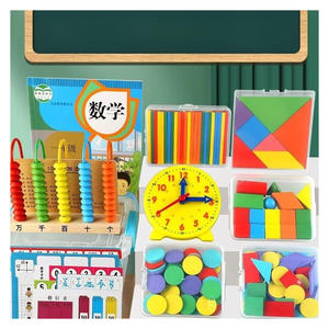 Sujiao Edición 2024, Material Didáctico <span class=keywords><strong>de</strong></span> Matemáticas para Primera Grado, Juego Completo en Caja, Contadores, Varillas <span class=keywords><strong>de</strong></span> Conteo, Formas Geométricas, Unisex - Product Image 1