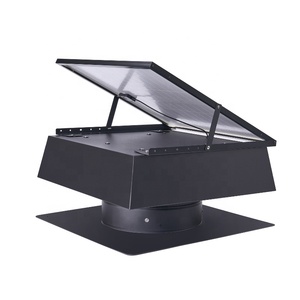 60W Solar Fan with Solar 2500m3/h Auto Hybrid Power 14 Inch Square Solar Exhaust Fan for Greenhouse and Attic - Product Image 1