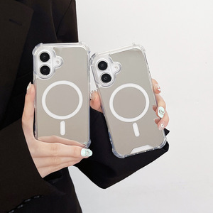 Funda Magnética Rígida para Teléfono con Espejo de Maquillaje para <span class=keywords><strong>iPhone</strong></span> 17 <span class=keywords><strong>Pro</strong></span> <span class=keywords><strong>Max</strong></span>, Funda Brillante con Espejo para <span class=keywords><strong>iPhone</strong></span> 17 Air 16 - Product Image 1