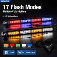 Luz Estroboscópica LED de Alta Intensidad BIAOCHI, 48W, Ámbar, Blanco, Rojo, Azul, Verde, para Tablero, Visera, Universal