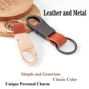 Wholesale Light Weight Blank Design Fashion Customized Metal Custom Designer Keyring Key Chains Ring Bulk Leather Keychain - Product Image 2
