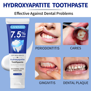 Dentifrice blanchissant à l'acide hyaluronique à la menthe biologique naturelle, haleine fraîche, réduit la plaque bactérienne buccale - Product Image 6