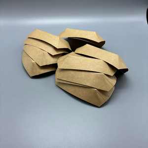 Barquette jetable en papier kraft, étanche, anti-graisse, en forme de bateau, pour frites, salades, biscuits, à emporter - Product Image 4