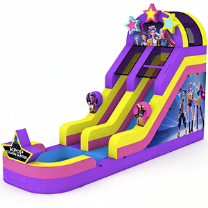 Château gonflable commercial K-POP Demon Hunters avec toboggan pour enfants, idéal pour les fêtes en extérieur et <span class=keywords><strong>la</strong></span> <span class=keywords><strong>location</strong></span> - Product Image 4