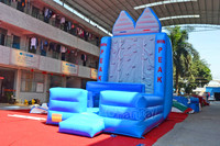 Jeu de sport gonflable Peak Climb Wall Jump Combo Commercial Party Big Bounce Jumping Wall Mur d'escalade collant gonflable