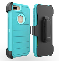 Housse de protection pour téléphone portable de qualité militaire robuste antichoc Defender robuste pour Apple iphone 6/7/8 4.7"