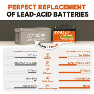 12V Deep Cycle Lithium-Batterie 12V 100Ah 200Ah 300Ah LiFePO4-Batterie 12V Lithium-Batteriepack 12V Blei-Säure-Ersatzbatterie - Product Image 4