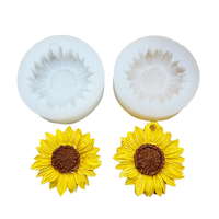 Twller 3D Blumen-Dekorations-Silikonform für Kerzen und Harz DIY Sonnenblumen-Aromatherapie Silikonformen für Kerzen