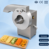 Cortadora Comercial Automática de Patatas en Rodajas y Tiras, Máquina de Cortar Verduras para Patatas Fritas, Taro y Batata, Acero Inoxidable 304