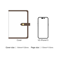 Joli Carnet Planificateur Esthétique Souple pour Femmes et Filles avec Boîte, Cahier à Spirale Transparent en PVC Format A6, Journal Intime à Feuillets Mobiles