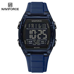 Reloj NAVIFORCE 6106 para Hombre, de Lujo, Moderno, Deportivo, con Esfera Simple, Cristal de Cuarzo, Caja de Acero Inoxidable, Correa de Silicona, Resistente al Agua - Product Image 1