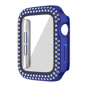 2 en 1 Protector de pantalla de vidrio templado Bling Watch Funda protectora para <span class=keywords><strong>Apple</strong></span> Watch 38/40/42/44mm - Product Image 3