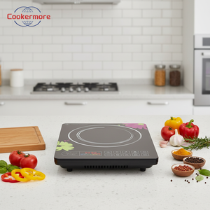 Cocina <span class=keywords><strong>Eléctrica</strong></span> de Cerámica de un Solo Quemador de Alta Potencia y Calentamiento Rápido, de Acero Inoxidable, a Batería, para Uso Doméstico, Tipo Inducción - Product Image 4