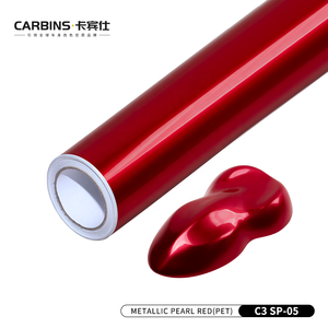 Pellicola Adesiva <span class=keywords><strong>per</strong></span> <span class=keywords><strong>Auto</strong></span> in PET Metallizzato Lucido Rosso Perla 1,52*18m, Impermeabile con Tecnologia Air Release - Product Image 6