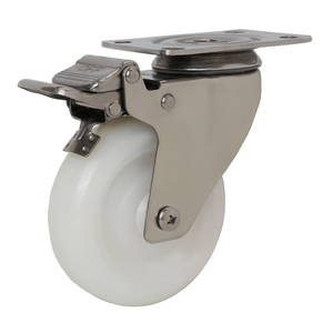 Lenk rolle Bolzen loch Schwenkbares Lenkrad Nylon Edelstahl M8 Schaft Schwenk brems rollen Räder - Product Image 2