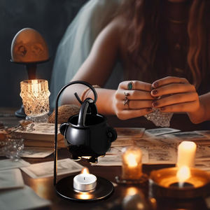 Décoration Sorcières Sorcellerie Halloween Brûleur à Huile Suspendu Bougies Chauffe-Cire Diffuseur d'Huile Essentielle Pour Festival - Product Image 2