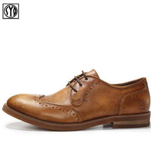 Zapatos Brogue Retro Británicos para Hombre - Zapatos de Cuero Casuales de Moda con Cordones y Punta Redonda - Product Image 2