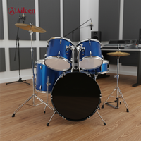 Batterie de percussions professionnelle à cinq fûts et deux cymbales, coque 6 plis, revêtement PVC (DSET-3060)
