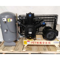 Compresor de Aire de Pistón Lubricado Eléctrico de 30-40 bar para Soplado de Botellas de PET con Motor de Bajo Ruido y Alta Eficiencia