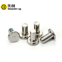 Rivet plein à tête fraisée plate en plastique haute résistance, norme ISO classe 4.8 6.8, finition polie, plage de préhension 0.6-8.8mm pour