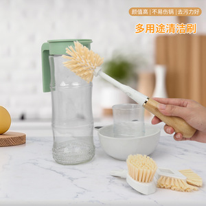 Ensemble de brosses à tasses à long manche avec poils en bambou pour biberons, bouilloires, tasses à eau, pots, nettoyage domestique - Product Image 2