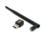 Adaptador WiFi USB 2.0 Inalámbrico de 150mbps, Tarjeta de Red Inalámbrica 802.11N, Receptor WiFi con Antena