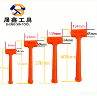 Marteau à inertie en acier Shengxin Orange Néon avec manche en bois, poignée antidérapante, conception antichoc, qualité DIY, sans rebond