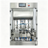 Machine de remplissage automatique de liquides (désinfectant pour les mains, savon, huile cosmétique, pâte) avec système de contrôle PLC et écran tactile