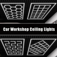 Hexagone de lavage de voiture direct d'usine lumière led grille hexagonale lumière led pour atelier de garage