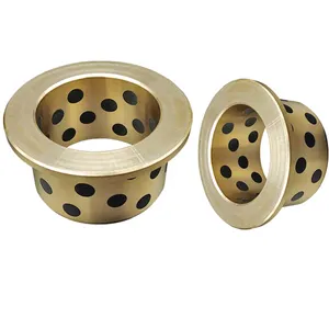 made in China supplier custom Solid lubricating bronze Graphite brass sliding plate no-oil bushing for excavator