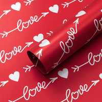 Papier d'emballage pour fleurs de la Saint-Valentin, matériaux floraux, emballage de bouquet, décoration d'emballage