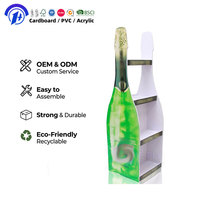 Support de présentation au sol en carton en forme de bouteille de vin, présentoir pour la promotion des boissons et des spiritueux en magasin de détail