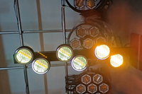 Lot de 6 projecteurs LED RGB rotatifs 300W, type Par mural, DMX, pour éclairage de scène, fêtes, clubs, discothèques et Noël