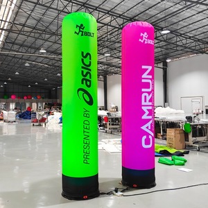 เสาเป่าลมพิมพ์ลายดิจิทัล หลายสี ไฟ LED สูง 12 ฟุต พร้อมปลั๊กกันน้ำ ใช้ไฟฟ้า สำหรับแสดงโฆษณา - Product Image 1