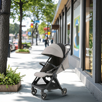 Poussette bébé pliable à une main, compacte, 3-en-1, avec cadre en alliage d'aluminium, capacité de charge de 20 kg, 0-3 ans