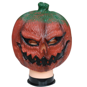 Máscara de cabeza de calabaza de Halloween, tamaño único, accesorio de látex para disfraz, cosplay, fiesta de disfraces - Product Image 5