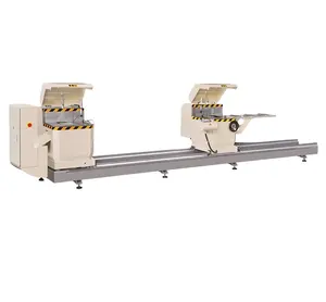 Đôi đầu 45 90 độ góc lưỡi cưa miter tự động CNC PVC khung nhôm hồ sơ máy cắt