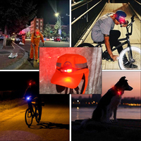 Luce di Segnalazione per Pattuglie Notturne in ABS/PC, Montabile su Casco, con Lampeggiante Rosso e Blu, Protezione IP65 per Servizio di Traffico