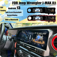 RoadNavi Écran double 12,3 pouces pour Jeep Wrangler JL 2018-2023 Autoradio Android Unité centrale Tableau de bord numérique automobile