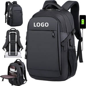 Unisex Casual Black Oxford Tasche <span class=keywords><strong>Laptop</strong></span> Rucksack Große Größe Wasserdicht & Outdoor Reisen mit USB & Kopfhörer Löcher für Studenten Männer - Product Image 2