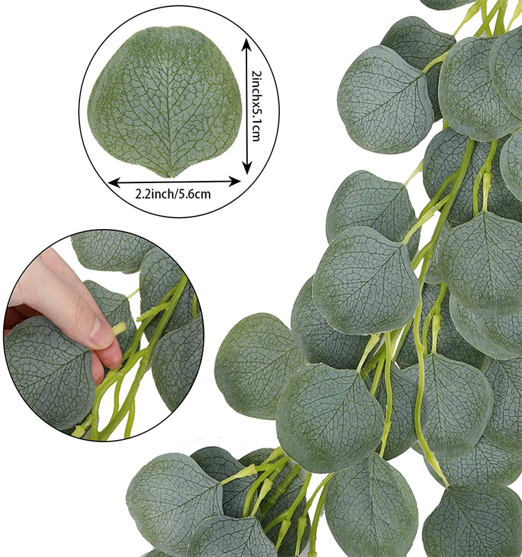 Artificial Silver Dollar Eucalyptus  Garland  for Wedding Party Home Decoration