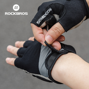 ROCKBROS-<span class=keywords><strong>guantes</strong></span> antideslizantes para <span class=keywords><strong>ciclismo</strong></span>, para hombre y <span class=keywords><strong>mujer</strong></span>, transpirables, de medio dedo, para <span class=keywords><strong>ciclismo</strong></span> de montaña - Product Image 4
