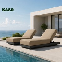 Современный алюминиевый шезлонг для отеля, курорта, зоны у бассейна, патио, сада, пляжа, виллы, водонепроницаемый, для улицы
