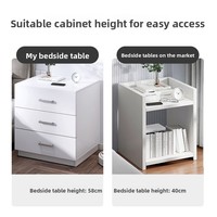 Table de chevet moderne en bois minimaliste, 3 tiroirs, grande capacité, gain de place, meubles de chambre à coucher