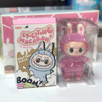 Offre spéciale pour POP MART LABUBU 100% Original excitant Macaron boîte aveugle 1PC/6PC monstre PVC et résine peluche vinyle visage boîtes mystère