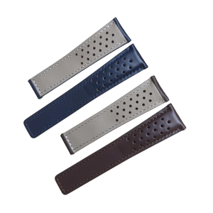 Correa de Reloj de Cuero Genuino de 20mm 22mm, Correa de Reloj de Lujo para <span class=keywords><strong>TAG</strong></span>-<span class=keywords><strong>Heuer</strong></span> Carrera con Cierre Desplegable de Acero Inoxidable - Product Image 3