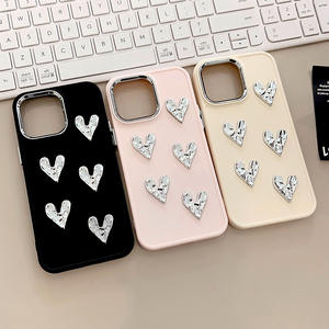Funda para iPhone 17 con Corazón Electrochapado y Diseño Arrugado, Estilo Lujoso para Apple 16, Compatible con 11, 15 Pro Max, Sensación de Alta Gama - Product Image 5