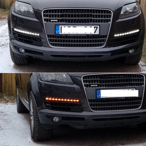 2 pcs coche-estilo LED DRL conducción diurna luces de luz impermeable amarillo señal para <span class=keywords><strong>Audi</strong></span> <span class=keywords><strong>Q7</strong></span> 2006 2007, 2008, <span class=keywords><strong>2009</strong></span>, - Product Image 3